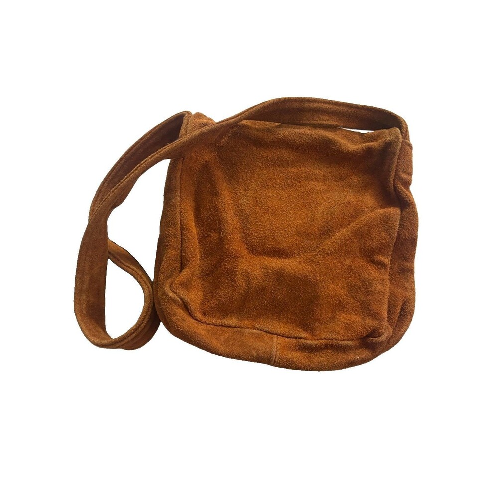 Vintage Suede Purse With Hand Tooled Decor - Picture 7 of 7